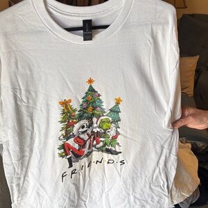 Jack and grinch White Christmas Friends T-Shirt
